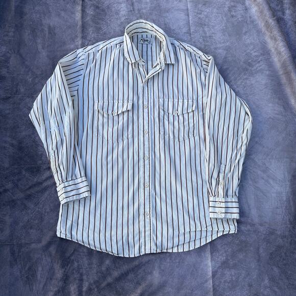 Men's Vintage 90's Roper Classic Western Striped Button Up Long Sleeve Shirt XL - Picture 1 of 5